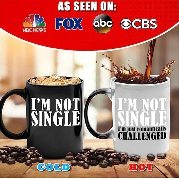 GR8AM color changing coffee mug. Color changes with hot coffee, chocolate or tea - Picture 1 of 8